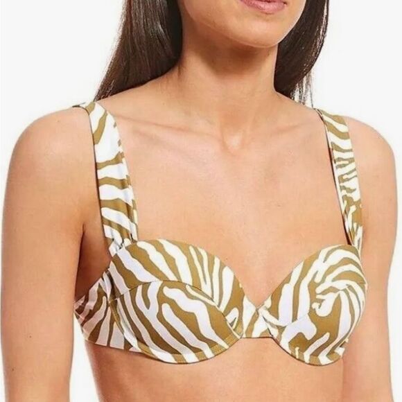 ANTONIO MELANI SWIM TOP SIZE SMALL ZEBRA PRINT - Picture 1 of 7